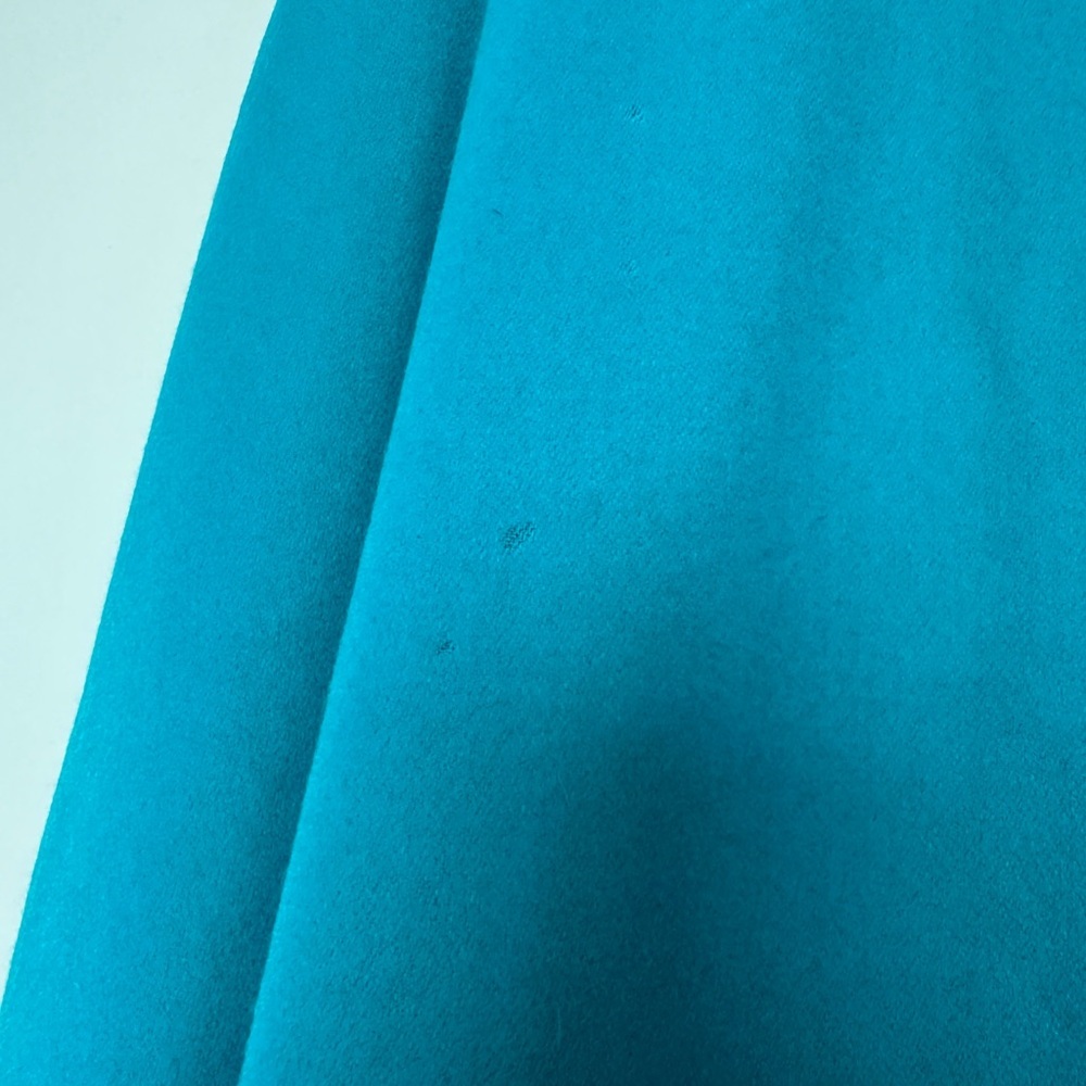 Yves Saint Laurent Rive Gauche Vintage Wool Long Cape In Turquoise - Picture 10 of 10